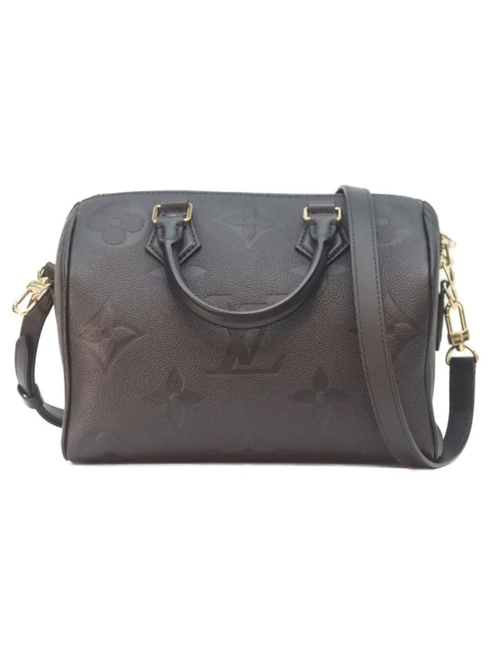 Louis Vuitton Monogram Empreinte Noir Speedy Bandouliere 25 Handbag